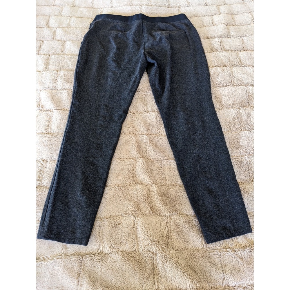WHBM The Legging Grey Heathered Side Zip Ponte Knit Pants Size 10 - Picture 2 of 11